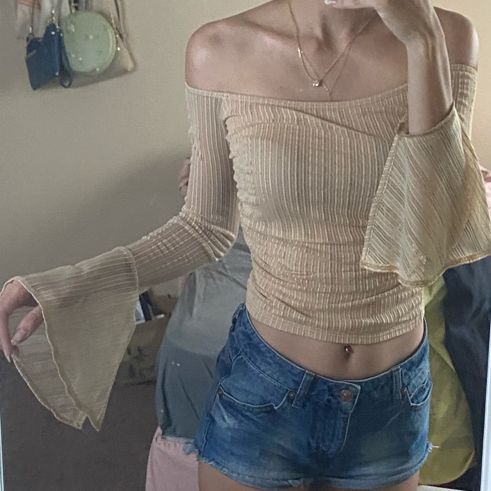 Beige Flow top